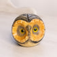 Vintage Alabaster Stone Owl Head Paperweight (Made in Italy)