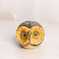 Vintage Alabaster Stone Owl Head Paperweight (Made in Italy)