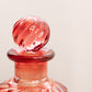 Antique Baccarat Rose Tiente Red Amberina Glass Swirl Bottle