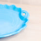Antique Dithridge Glass Circular Blue Milk Glass Platter Tray