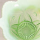 Antique Green Opalescent Bowl with Fancy Designs