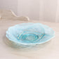Antique Jefferson Glass Blue Opalescent Wishbone and Drapery Plate