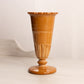Antique Medium Chocolate Slag Glass Vase with Pointy Edges on Top
