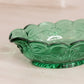 Vintage Small Oval Green Dish with Floral Designs