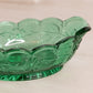 Vintage Small Oval Green Dish with Floral Designs