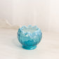 Antique Blue Opalescent Bowl with Ruffle Edge