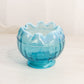 Antique Blue Opalescent Bowl with Ruffle Edge