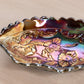 Vintage Fenton Small Oval Carnival Glass Dish with Floral Designs