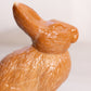 Medium Brown Slag Glass Bunny Rabbit Figurine