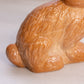 Medium Brown Slag Glass Bunny Rabbit Figurine