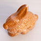 Medium Brown Slag Glass Bunny Rabbit Figurine