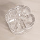 Medium Square Clear Crystal Lidded Dish with Rounded Edges