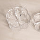 Medium Square Clear Crystal Lidded Dish with Rounded Edges