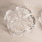 Medium Square Clear Crystal Lidded Dish with Rounded Edges