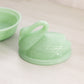 Rosso Reproduction Green Jadeite Glass Swan Lidded Dish