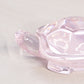 Small Light Pink Crystal Turtle Paperweight Figurine