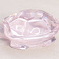 Small Light Pink Crystal Turtle Paperweight Figurine