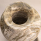 Two Piece Small Grey Marble Stone Vase with Square Base