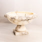 Vintage Medium Alabaster Stone Bird Bath Compote (Missing Birds)