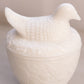 Vintage Avon White Milk Glass Lidded Bird on Nest Dish