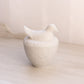 Vintage Avon White Milk Glass Lidded Bird on Nest Dish