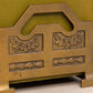 Vintage Brass Bronze Extendable Book Rack with Leaf and Berry Designs