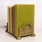 Vintage Brass Bronze Extendable Book Rack with Leaf and Berry Designs