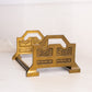 Vintage Brass Bronze Extendable Book Rack with Leaf and Berry Designs