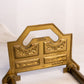Vintage Brass Bronze Extendable Book Rack with Leaf and Berry Designs