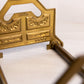 Vintage Brass Bronze Extendable Book Rack with Leaf and Berry Designs