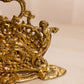 Vintage Brass Letter Holder with Angled Sides and Cherubs