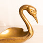 Vintage Brass Medium Swan Dish