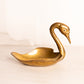 Vintage Brass Medium Swan Dish
