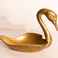 Vintage Brass Medium Swan Dish