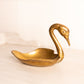 Vintage Brass Medium Swan Dish