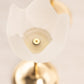 Vintage Clear Satin Tulip Candleholders with Brass Base (Set of 3)