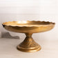 Vintage Extra Large Brass Compote with Floral Designs in Center and on Base