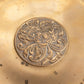 Vintage Extra Large Brass Compote with Floral Designs in Center and on Base