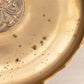 Vintage Extra Large Brass Compote with Floral Designs in Center and on Base