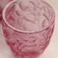 Vintage Fenton Dark Pink Glass Inverted Strawberry Fairy Lamp