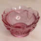 Vintage Fenton Dark Pink Glass Inverted Strawberry Fairy Lamp