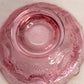 Vintage Fenton Dark Pink Glass Inverted Strawberry Fairy Lamp