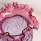 Vintage Fenton Glass Large Pink Purple Mulberry Daffodil Flower Vase
