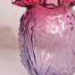 Vintage Fenton Glass Large Pink Purple Mulberry Daffodil Flower Vase