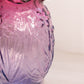 Vintage Fenton Glass Large Pink Purple Mulberry Daffodil Flower Vase