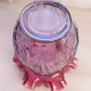 Vintage Fenton Glass Large Pink Purple Mulberry Daffodil Flower Vase