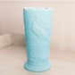 Vintage Fenton Light Blue Matte Glass Vase with Peacock and Floral Designs