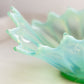 Vintage Large Green Opalescent Glass Fostoria Heirloom Bowl