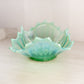 Vintage Large Green Opalescent Glass Fostoria Heirloom Bowl