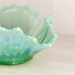 Vintage Large Green Opalescent Glass Fostoria Heirloom Bowl